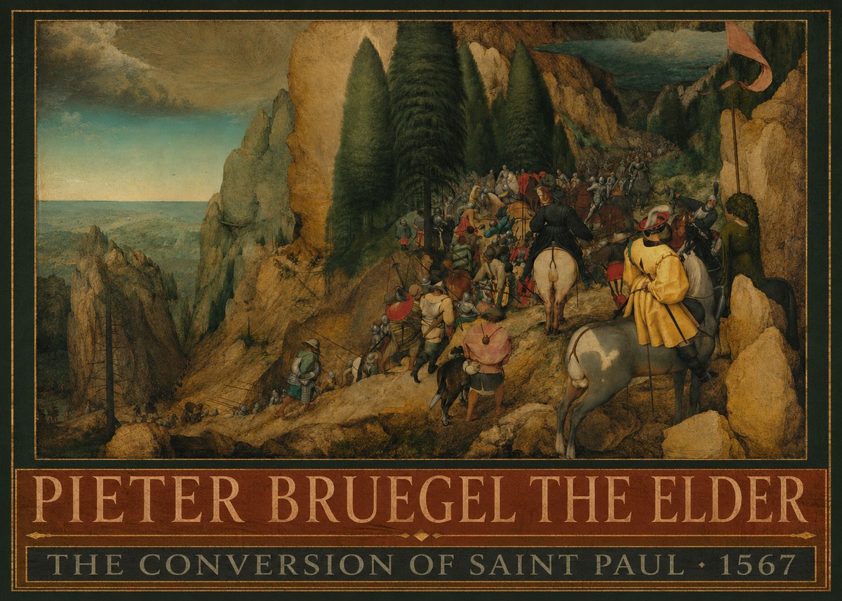 Pieter Bruegel The Conversion of Saint Paul I No5 - Affiche