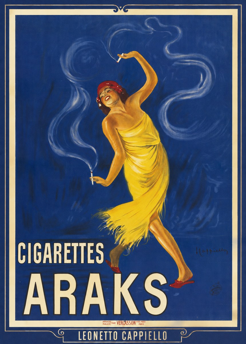 Leonetto Cappiello Cigarettes Araks No1 - Affiche
