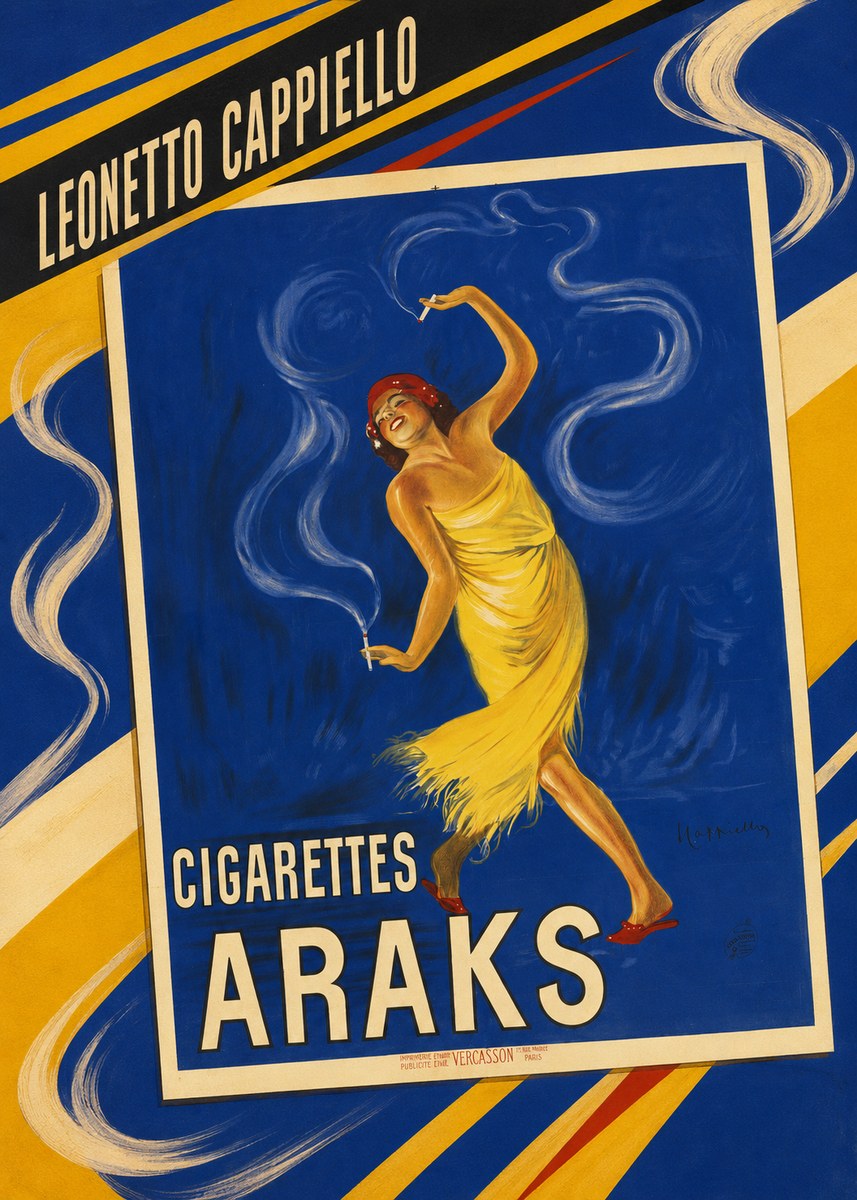 Leonetto Cappiello Cigarettes Araks No3 - Affiche