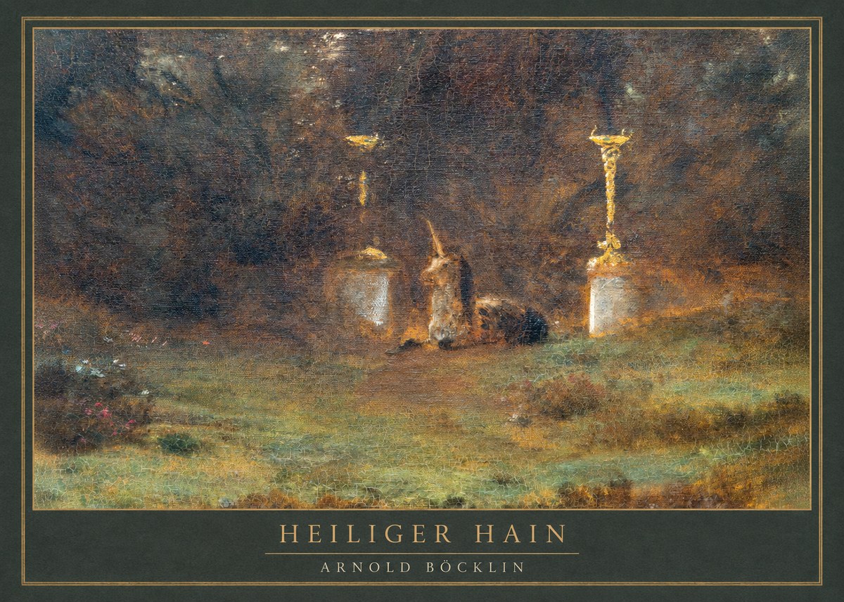 Arnold Böcklin Heiliger Hain No1 - Affiche