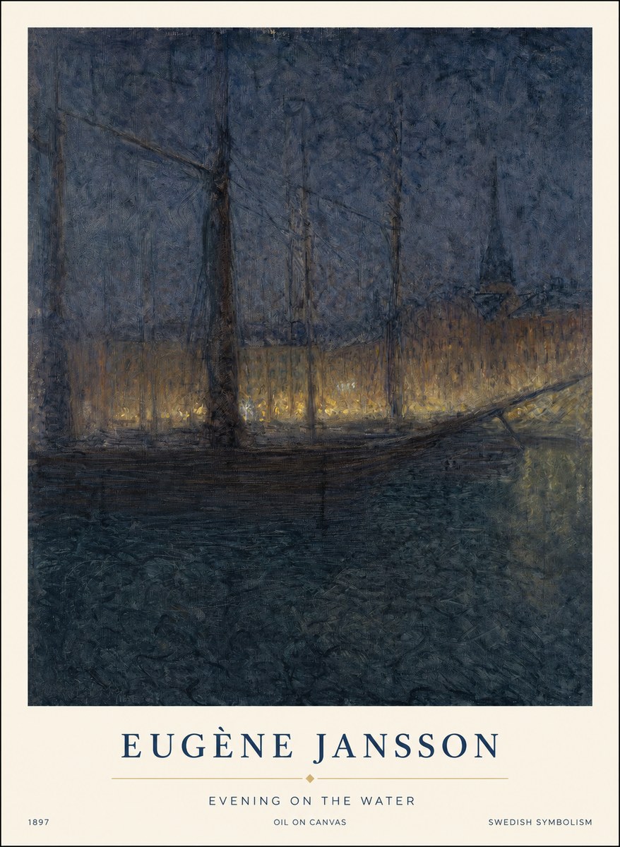 Eugène Jansson Evening on the Water No1 - Affiche