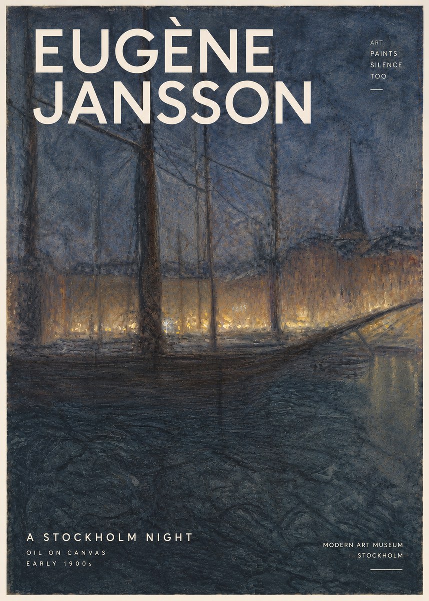 Eugène Jansson Evening on the Water No6 - Affiche