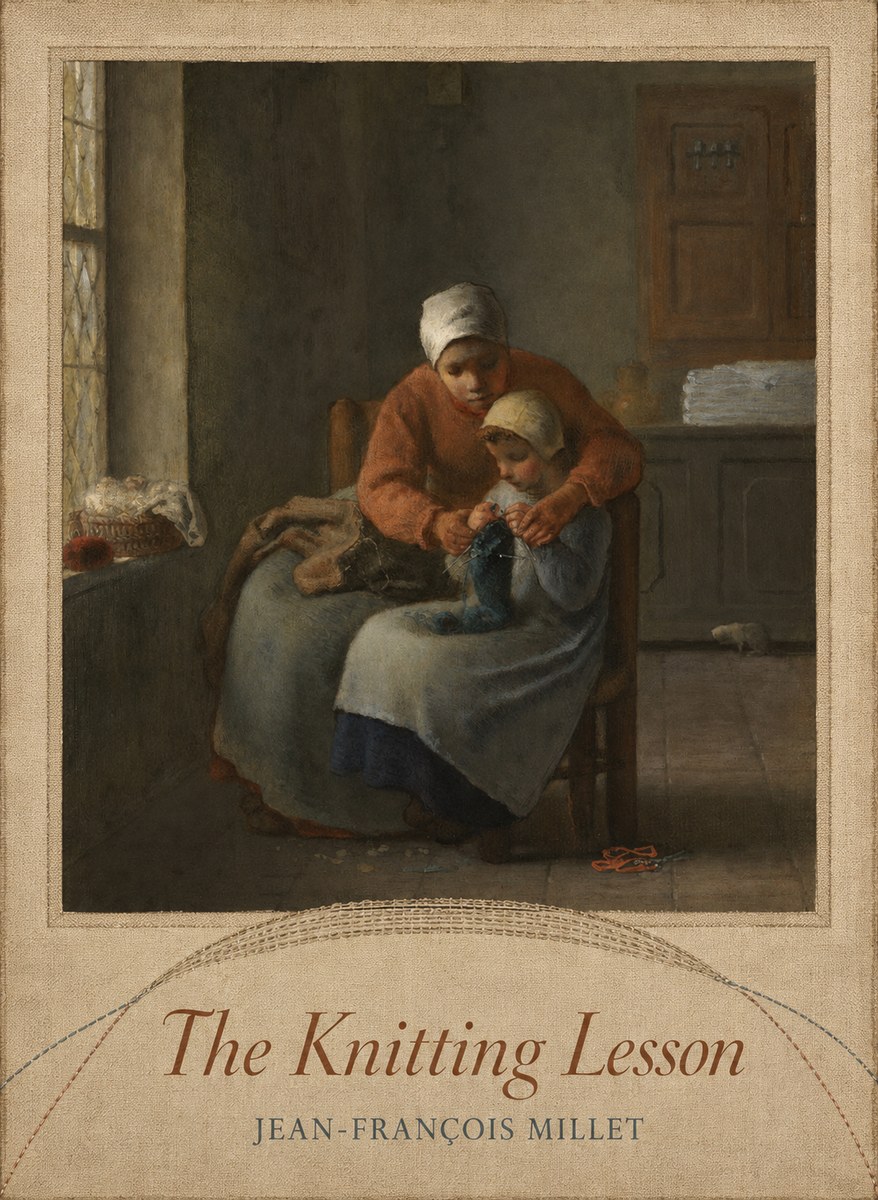 Jean-François Millet The Knitting Lesson II No3 - Affiche