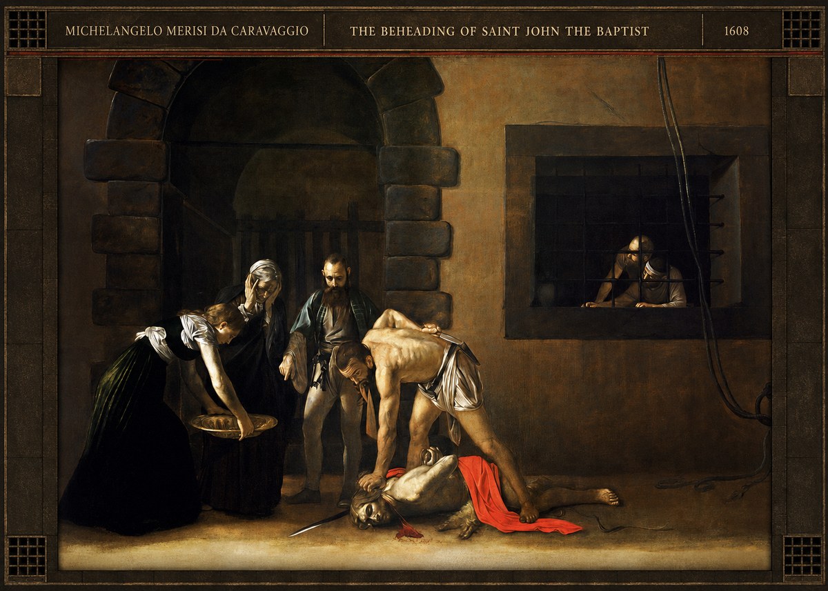 Michelangelo Merisi da Caravaggio The Beheading of Saint John the Baptist No5 - Affiche