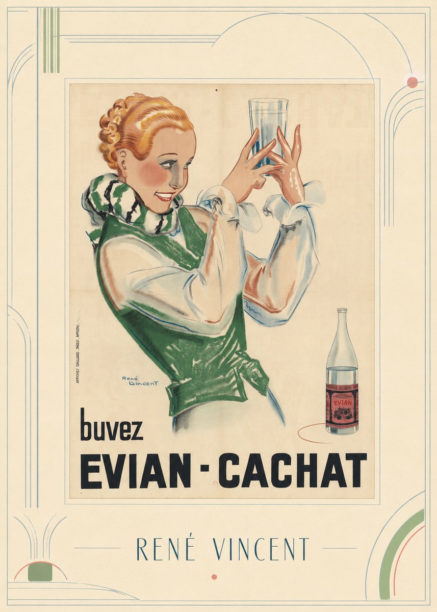 René Vincent Evian - Cachat No3 - Affiche