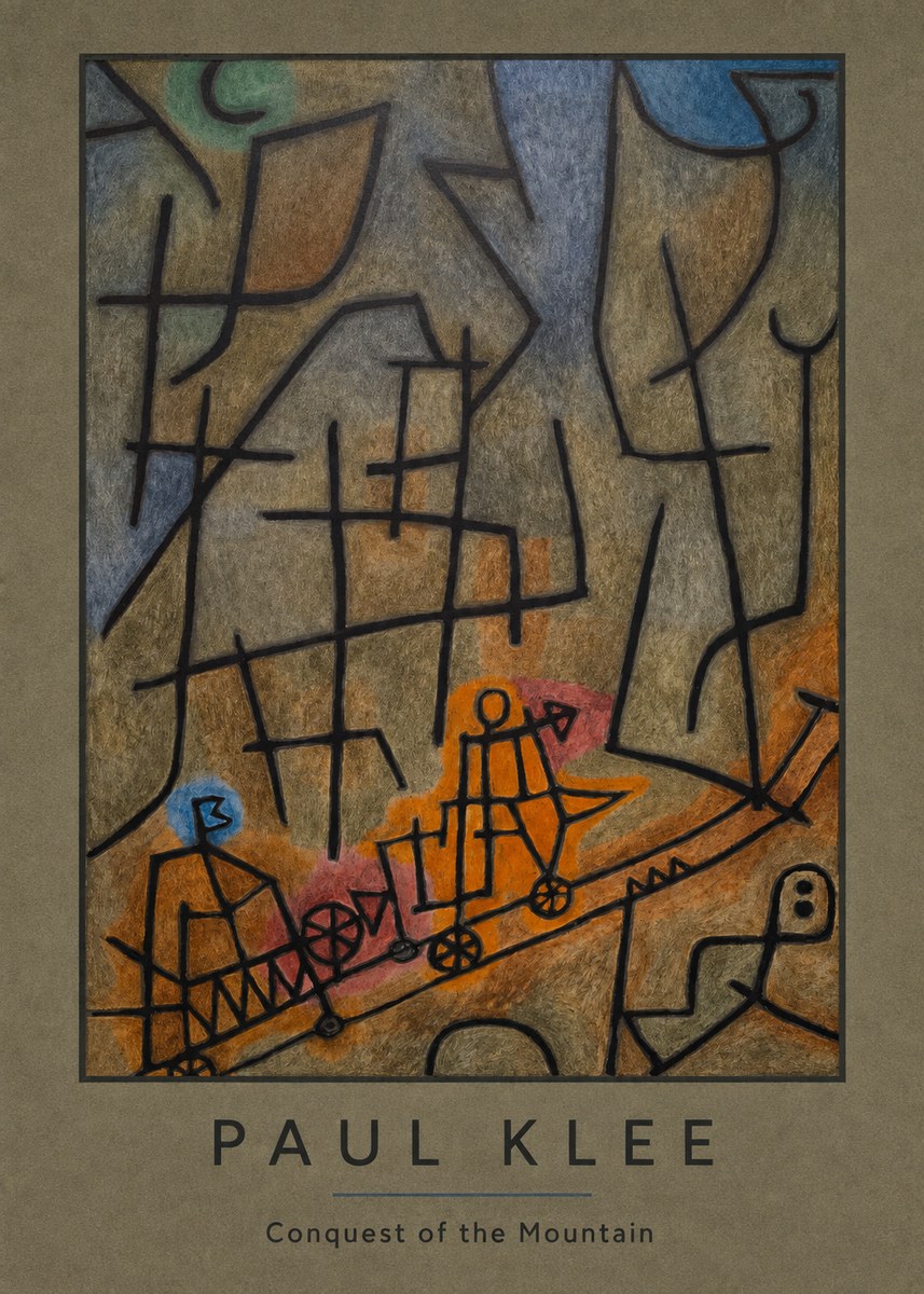 Paul Klee Conquest of the Mountain I No3 - Affiche