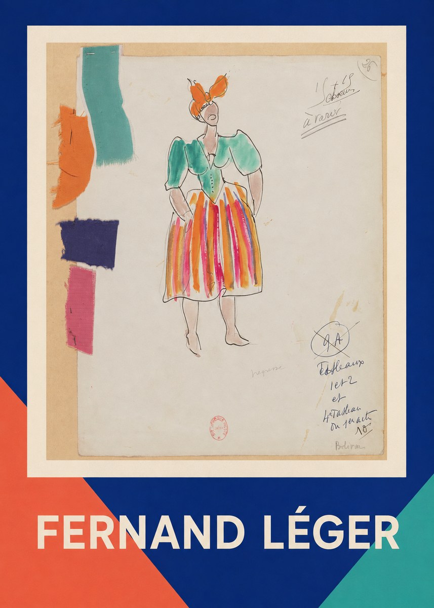 Fernand Léger Costume Design for Boléro No1 - Affiche