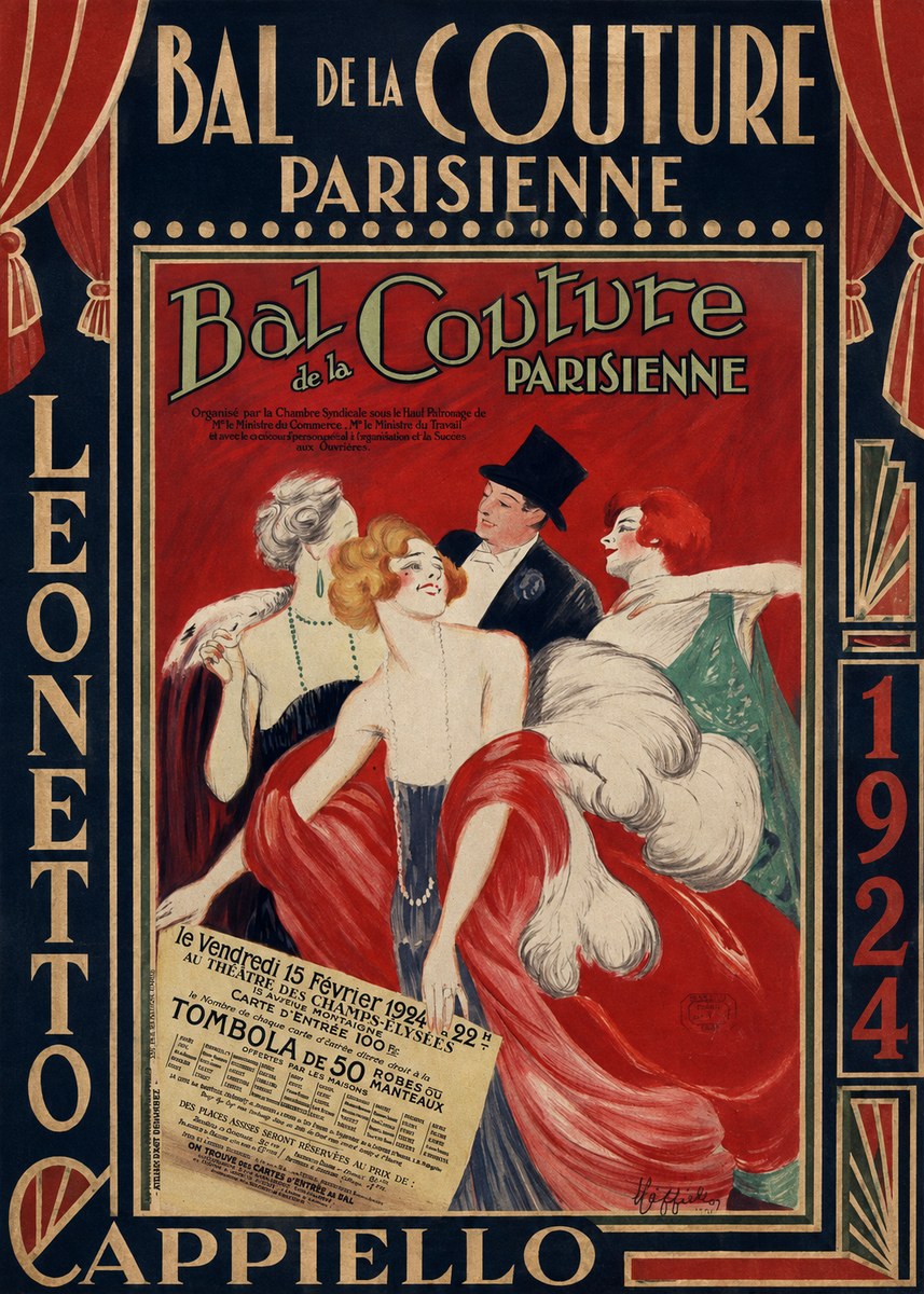 Leonetto Cappiello Bal De La Couture Parisienne No4 - Affiche