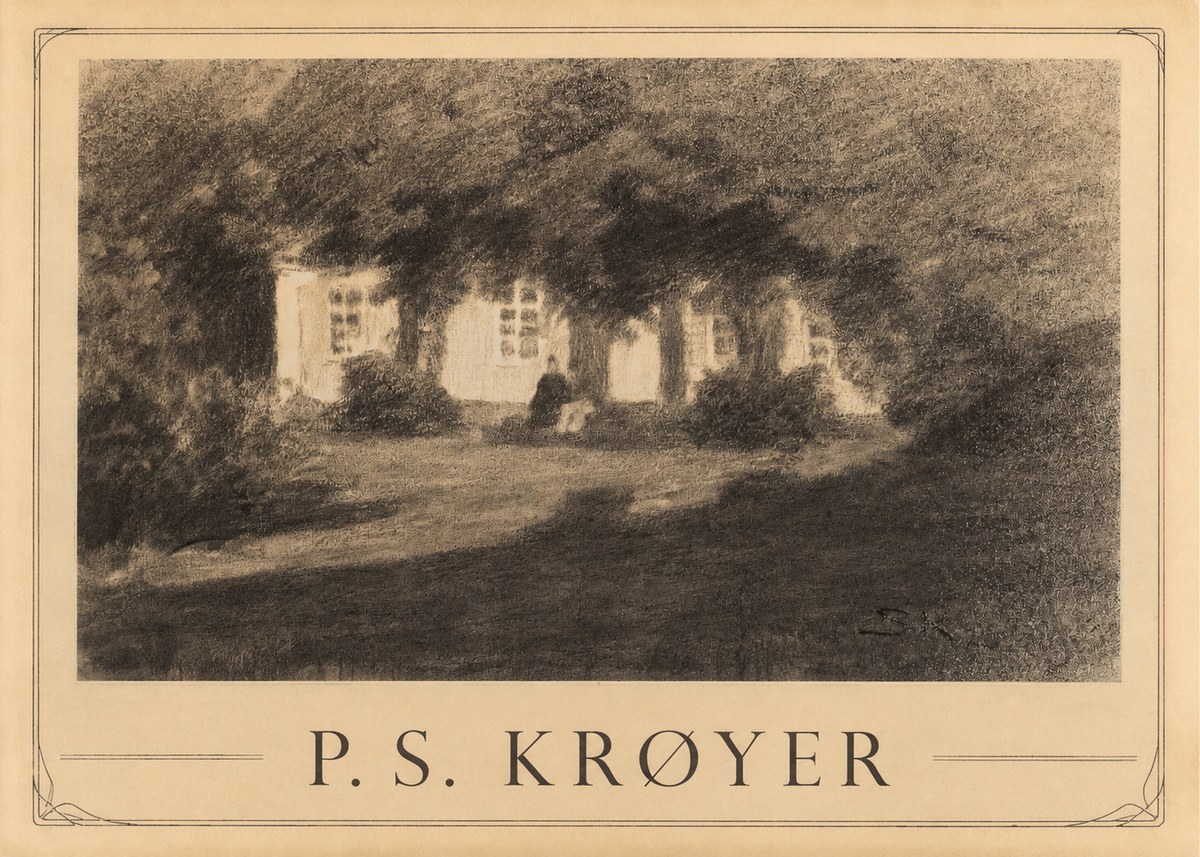 P.S. Krøyer Fra Krøyers Hus Og Have I Skagen No1 - Affiche