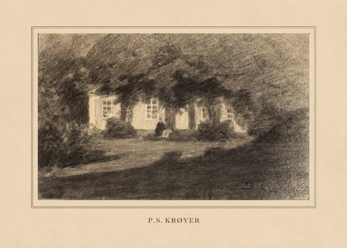 P.S. Krøyer Fra Krøyers Hus Og Have I Skagen No4 - Affiche