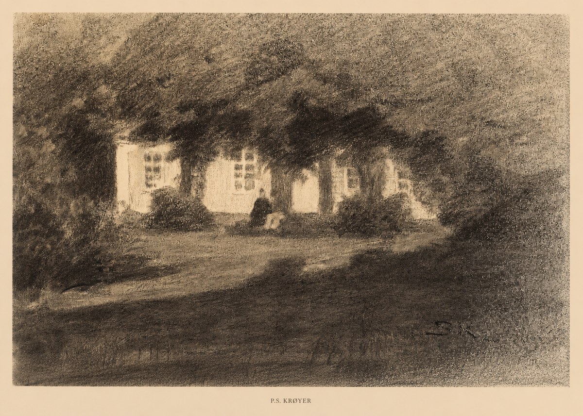 P.S. Krøyer Fra Krøyers Hus Og Have I Skagen No6 - Affiche