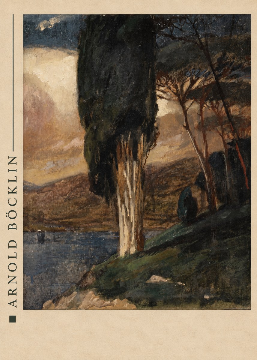 Arnold Böcklin Villa by the Sea II No4 - Affiche