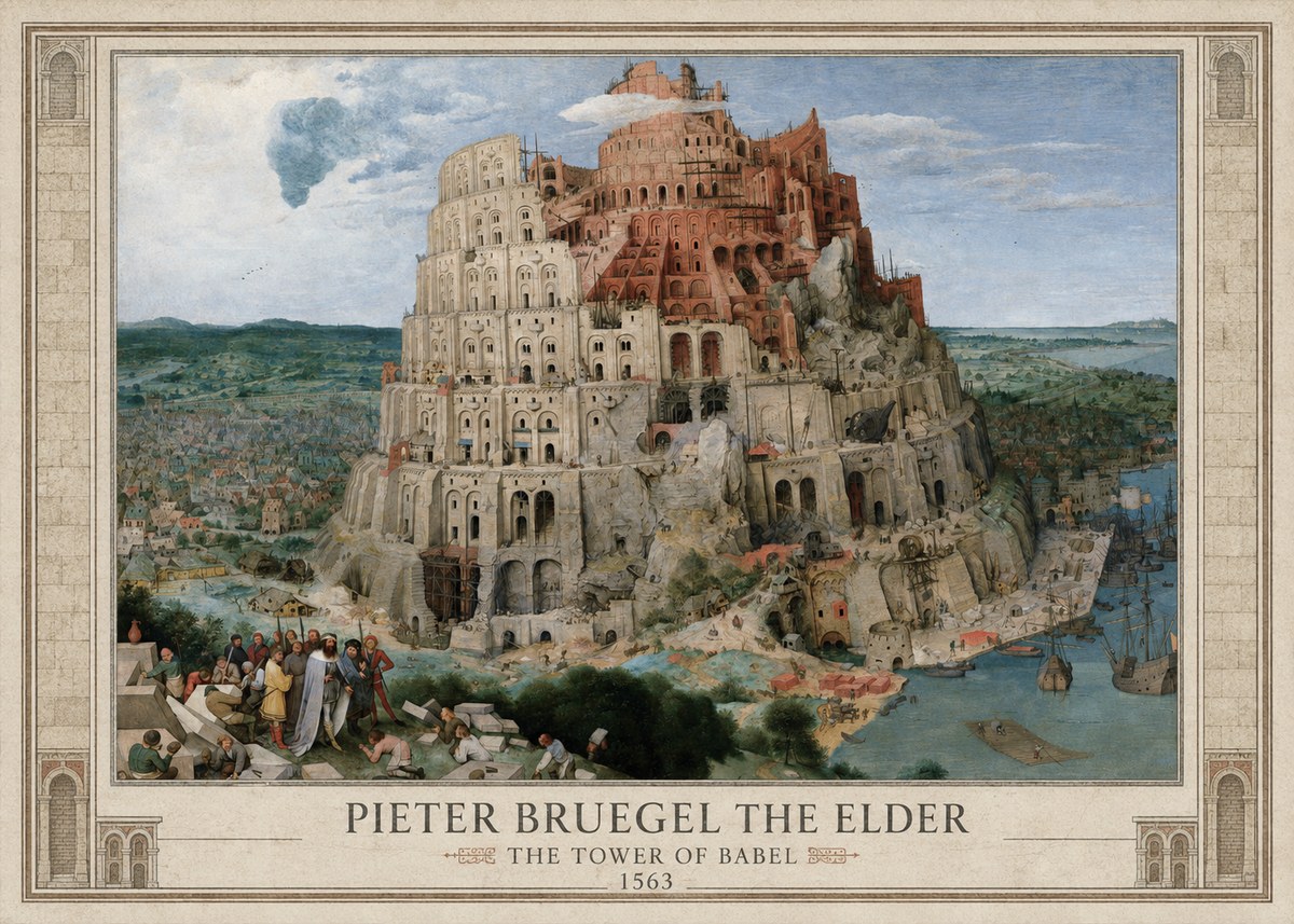 Pieter Bruegel The Tower of Babel IX No1 - Affiche