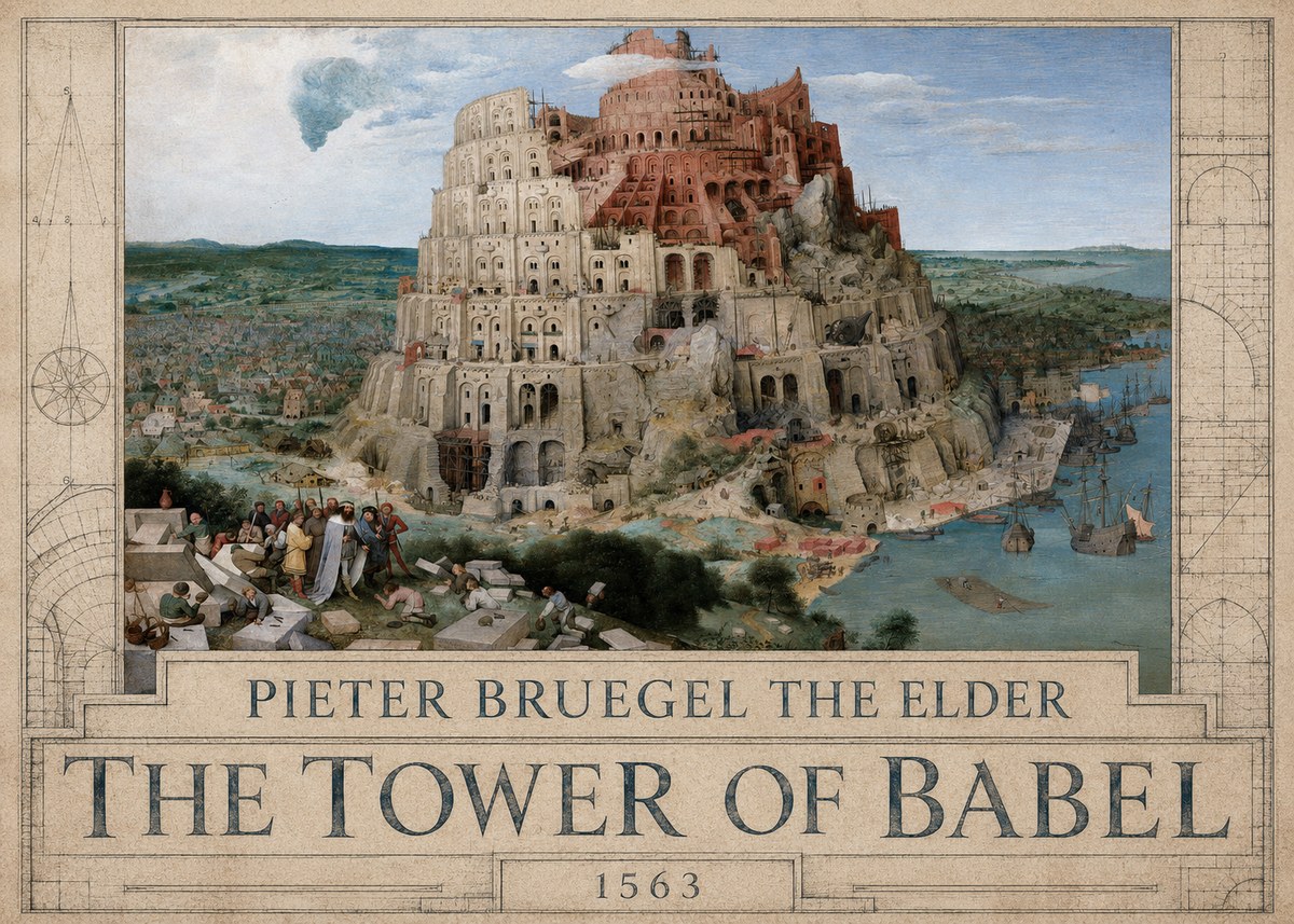 Pieter Bruegel The Tower of Babel IX No3 - Affiche