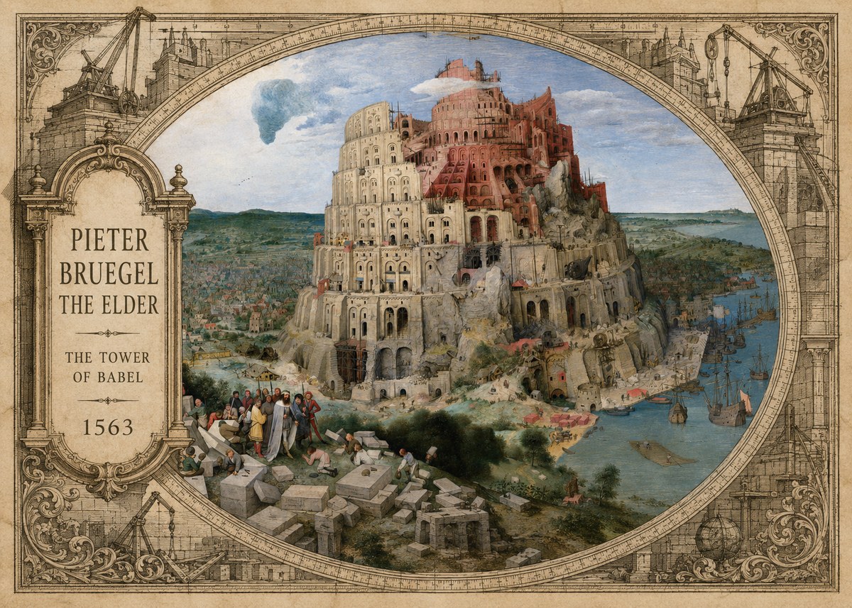 Pieter Bruegel The Tower of Babel IX No4 - Affiche