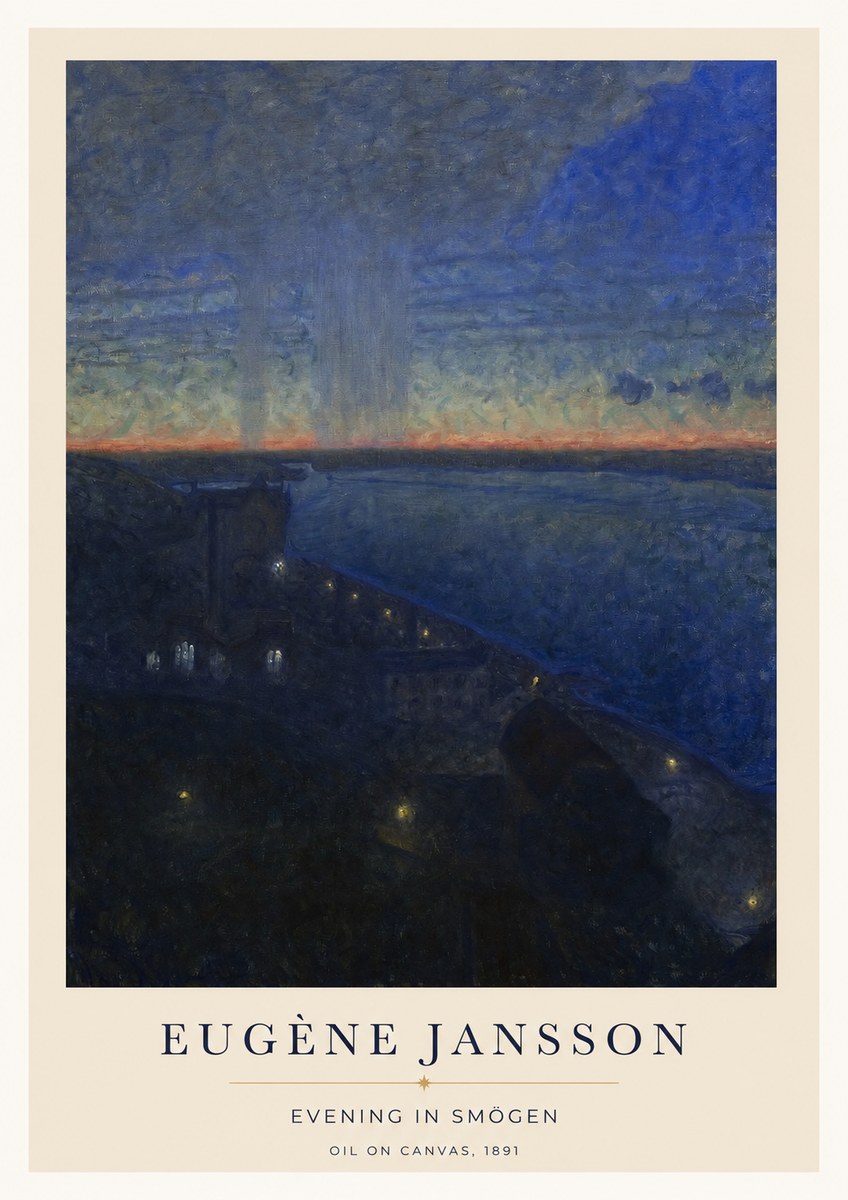 Eugène Jansson Evening in Smögen No1 - Affiche
