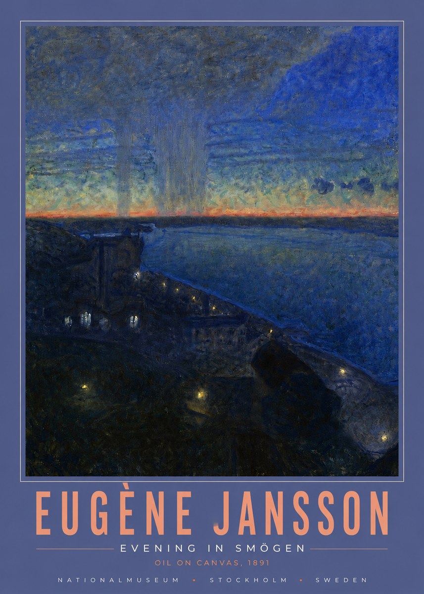 Eugène Jansson Evening in Smögen No4 - Affiche
