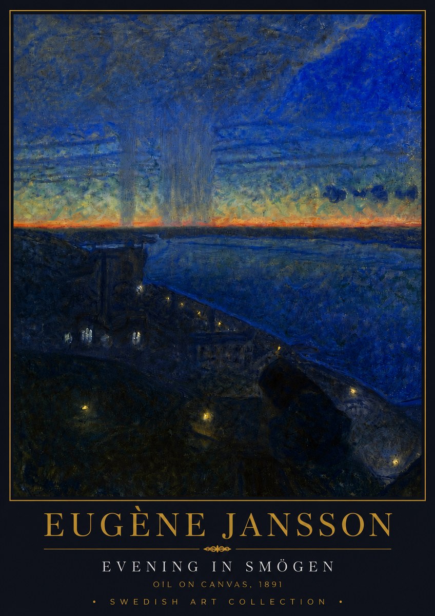Eugène Jansson Evening in Smögen No5 - Affiche