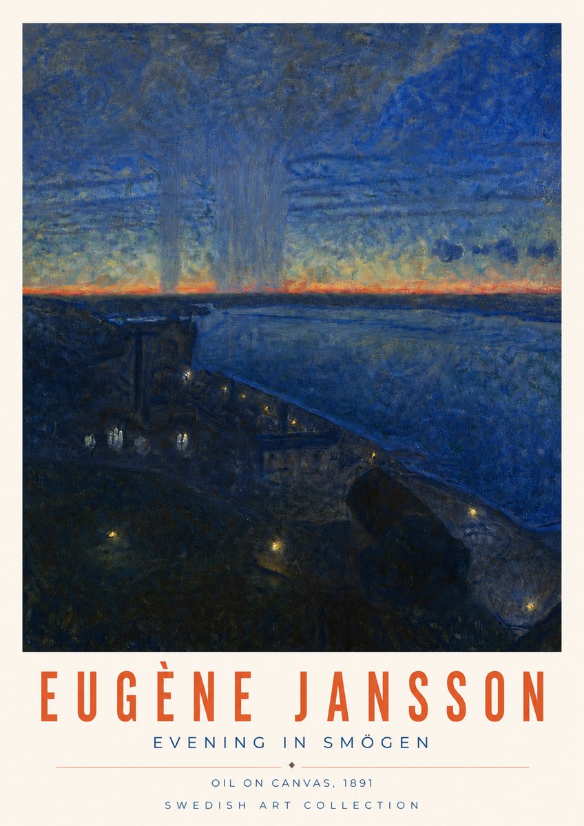 Eugène Jansson Evening in Smögen No6 - Affiche