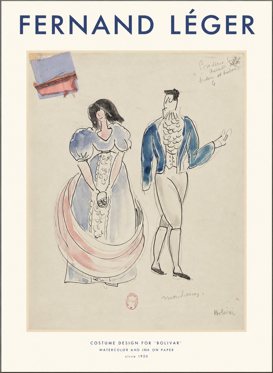 Fernand Léger Costume Design for 'Bolivar' No1 - Affiche