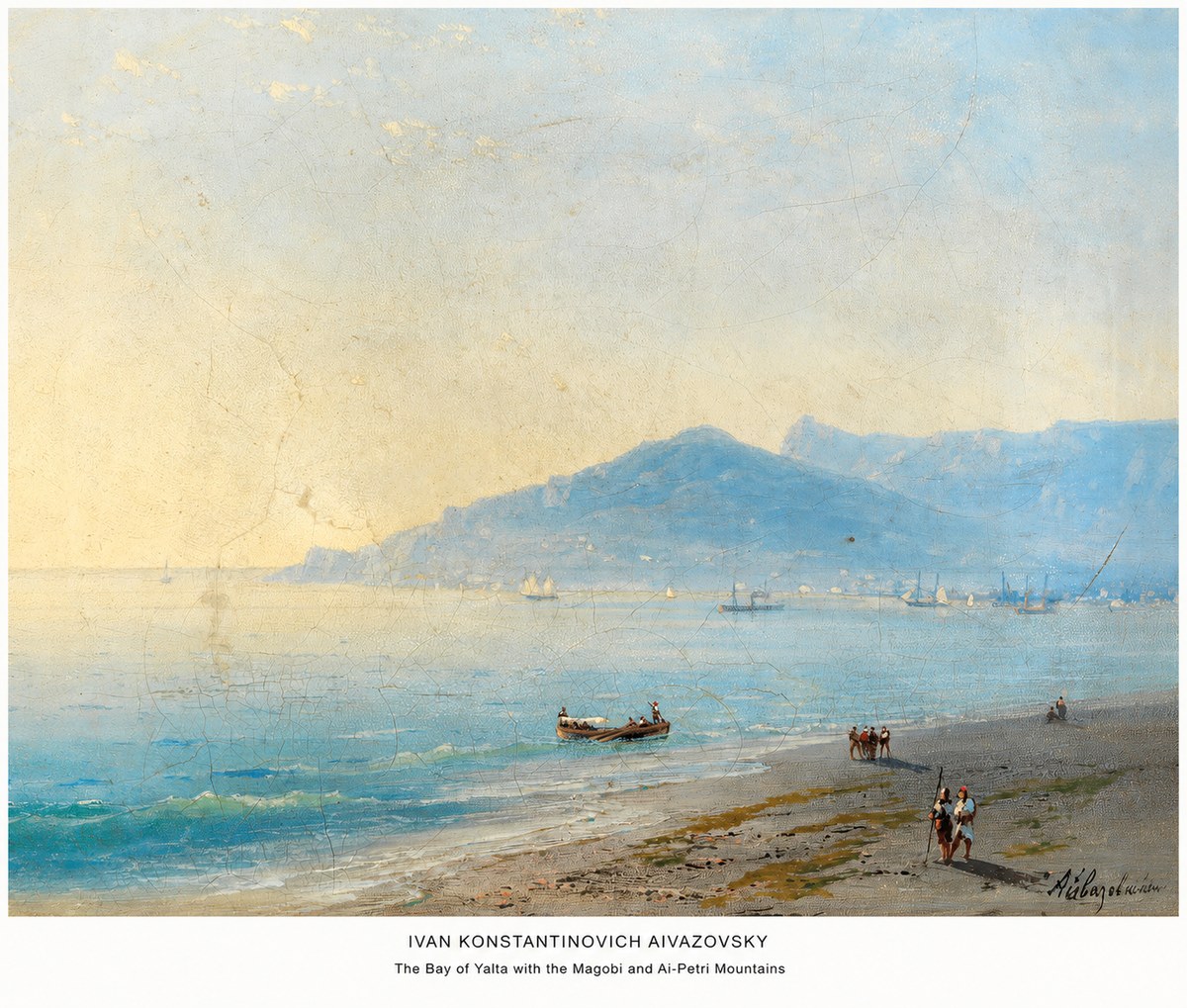 Ivan Konstantinovich Aivazovsky The Bay of Yalta with the Magobi and Ai-petri Mountains No5 - Affiche