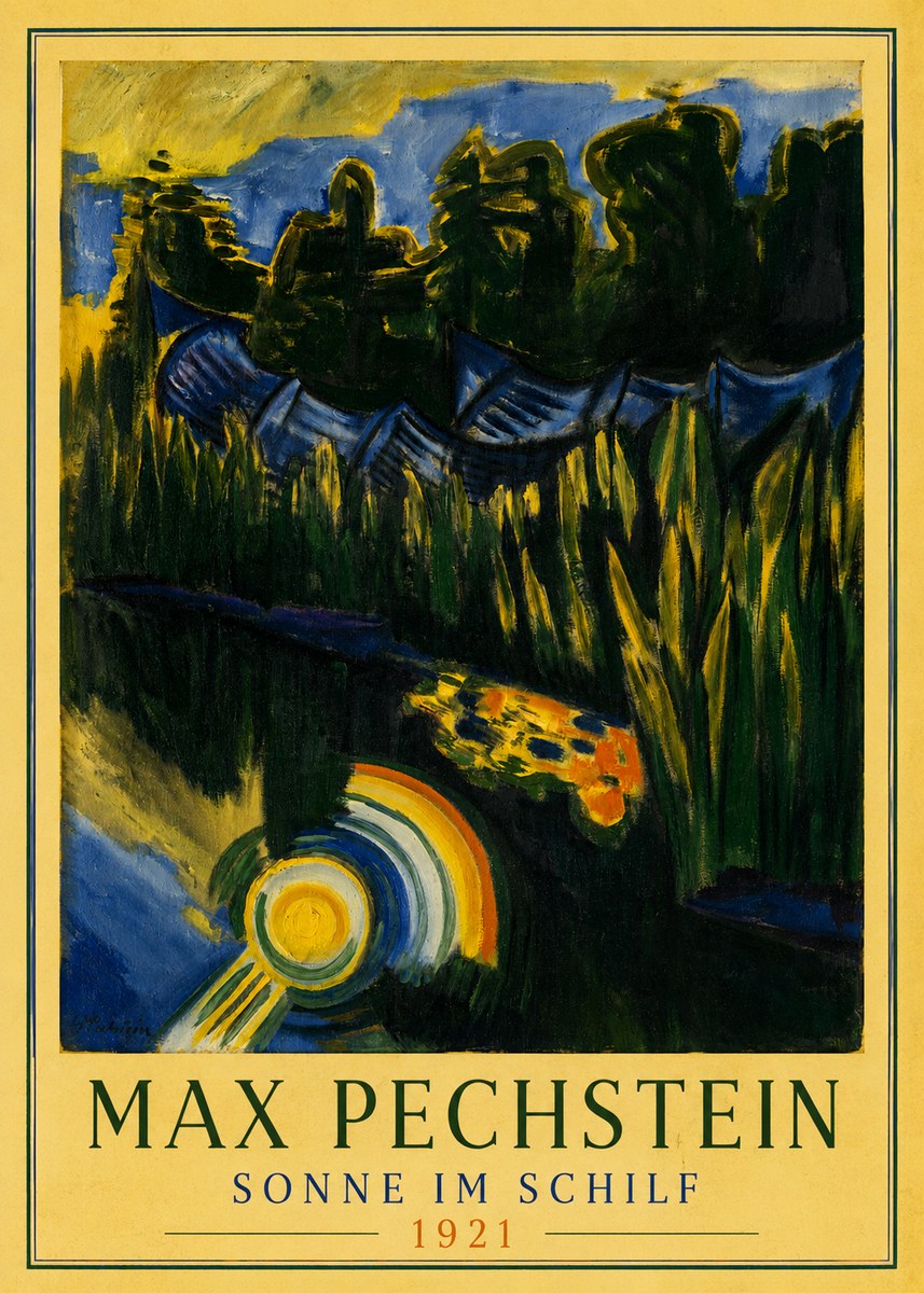 Max Pechstein Sonne Im Schilf No3 - Affiche