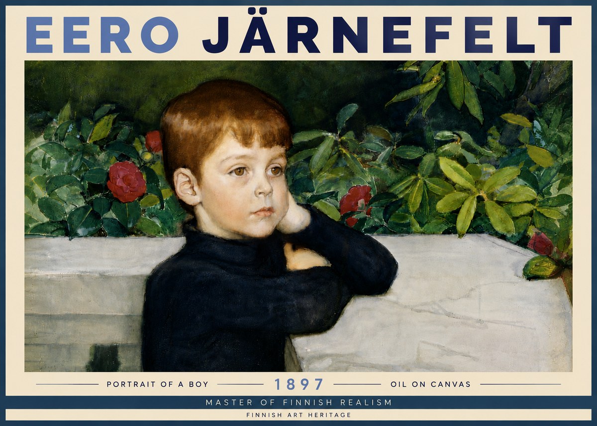 Eero Järnefelt Portrait of a Boy No6 - Affiche