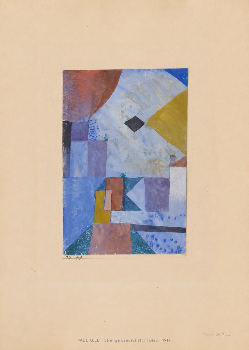 Paul Klee Strenge Landschaft in Blau No5 - Affiche