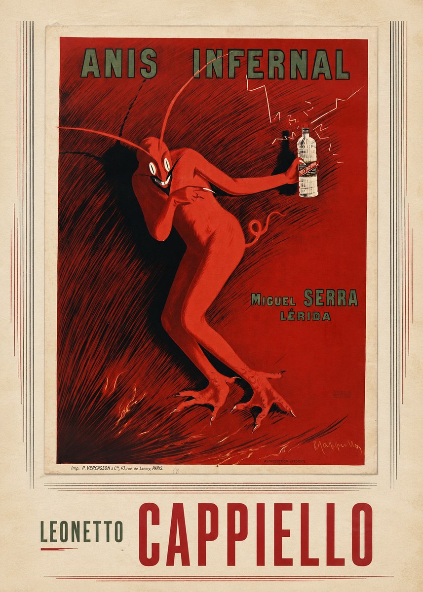 Leonetto Cappiello Anis Infernal II No4 - Affiche