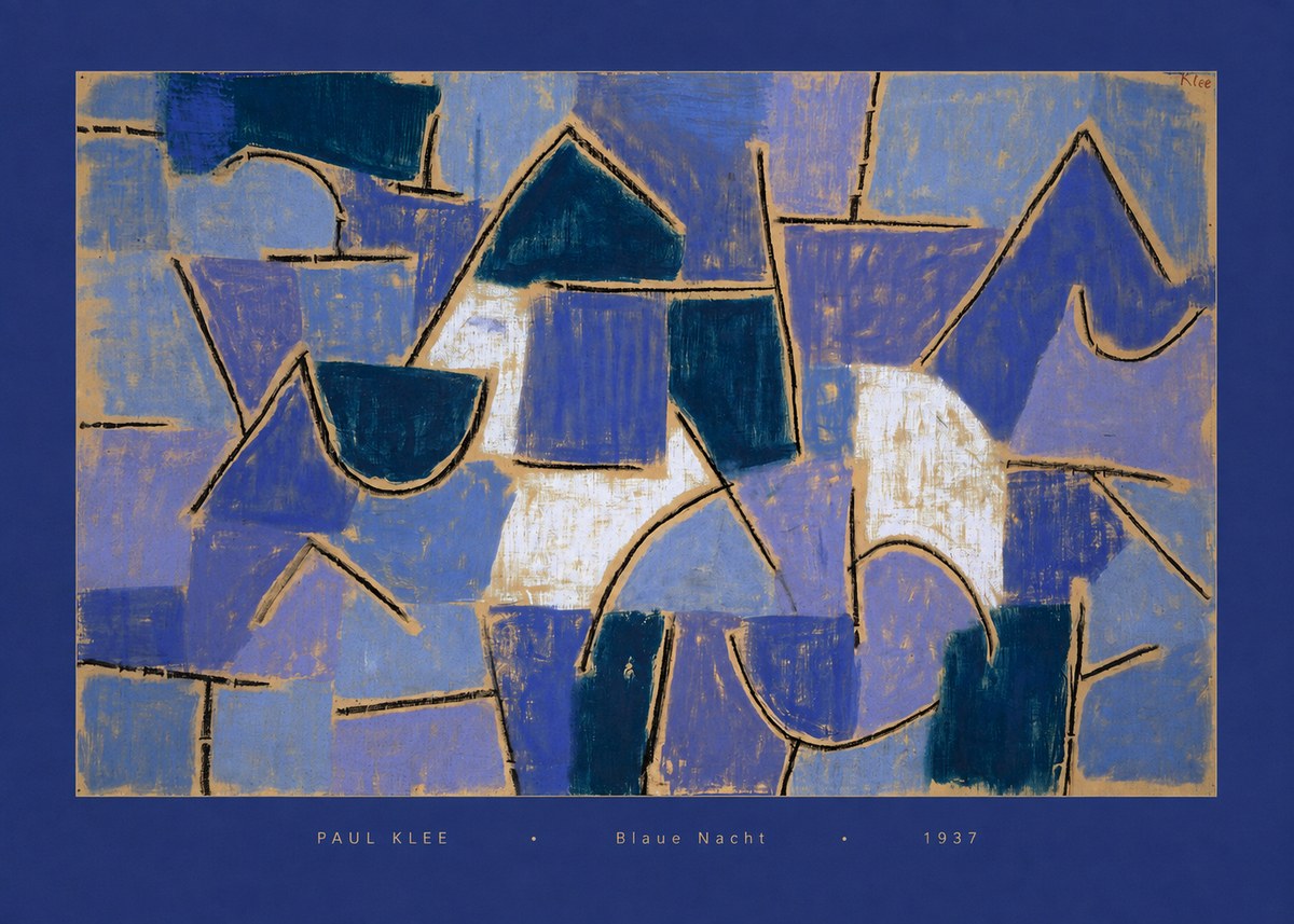 Paul Klee Blaue Nacht No6 - Affiche