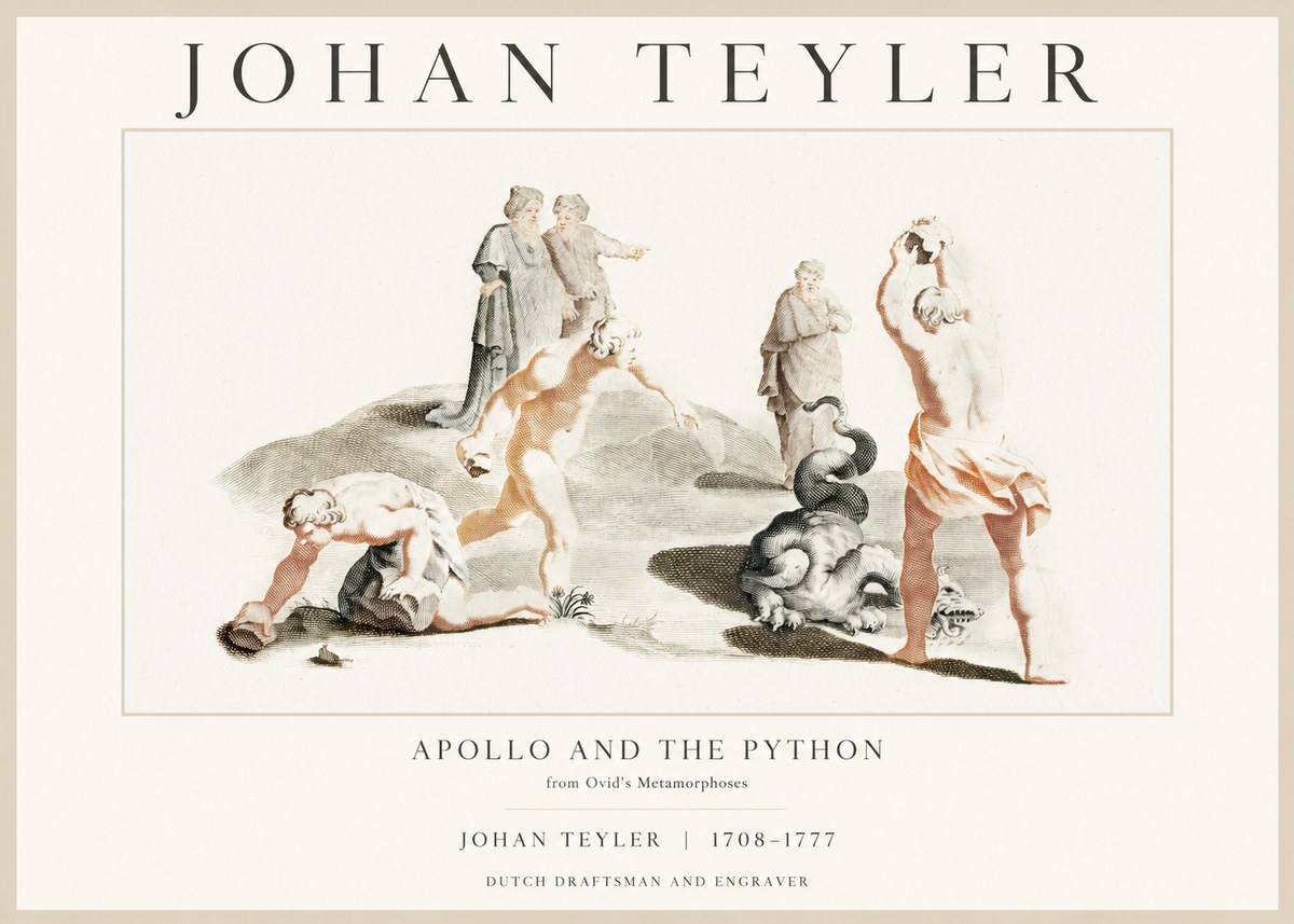 Johan Teyler Apollo and the Python No1 - Affiche