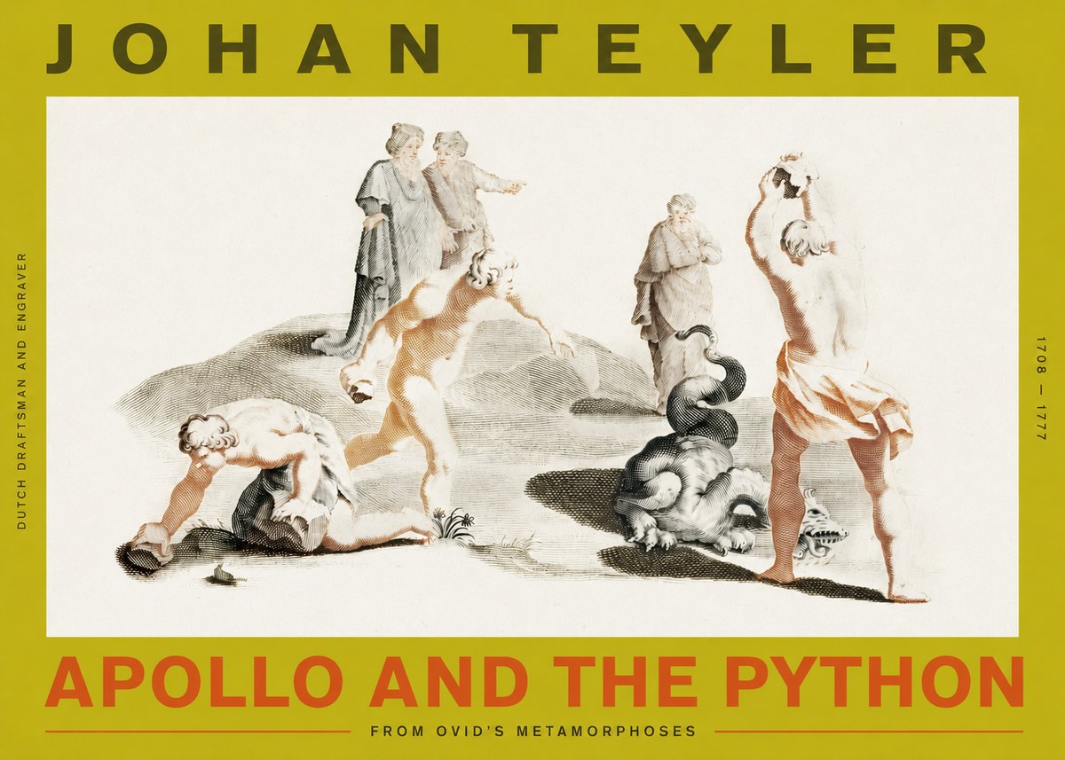 Johan Teyler Apollo and the Python No2 - Affiche