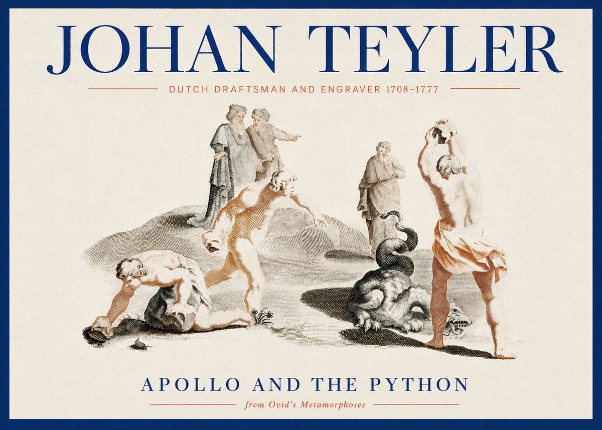 Johan Teyler Apollo and the Python No4 - Affiche