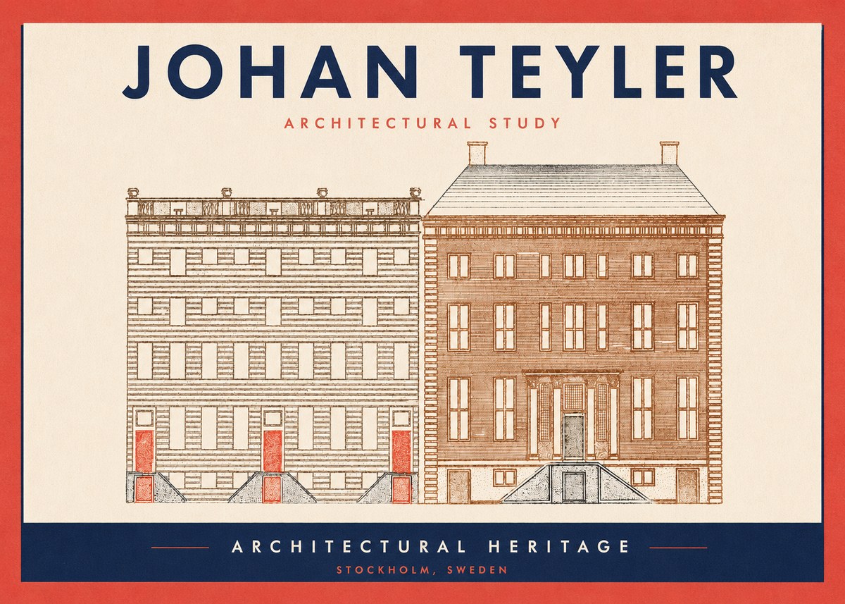 Johan Teyler Two Houses No3 - Affiche