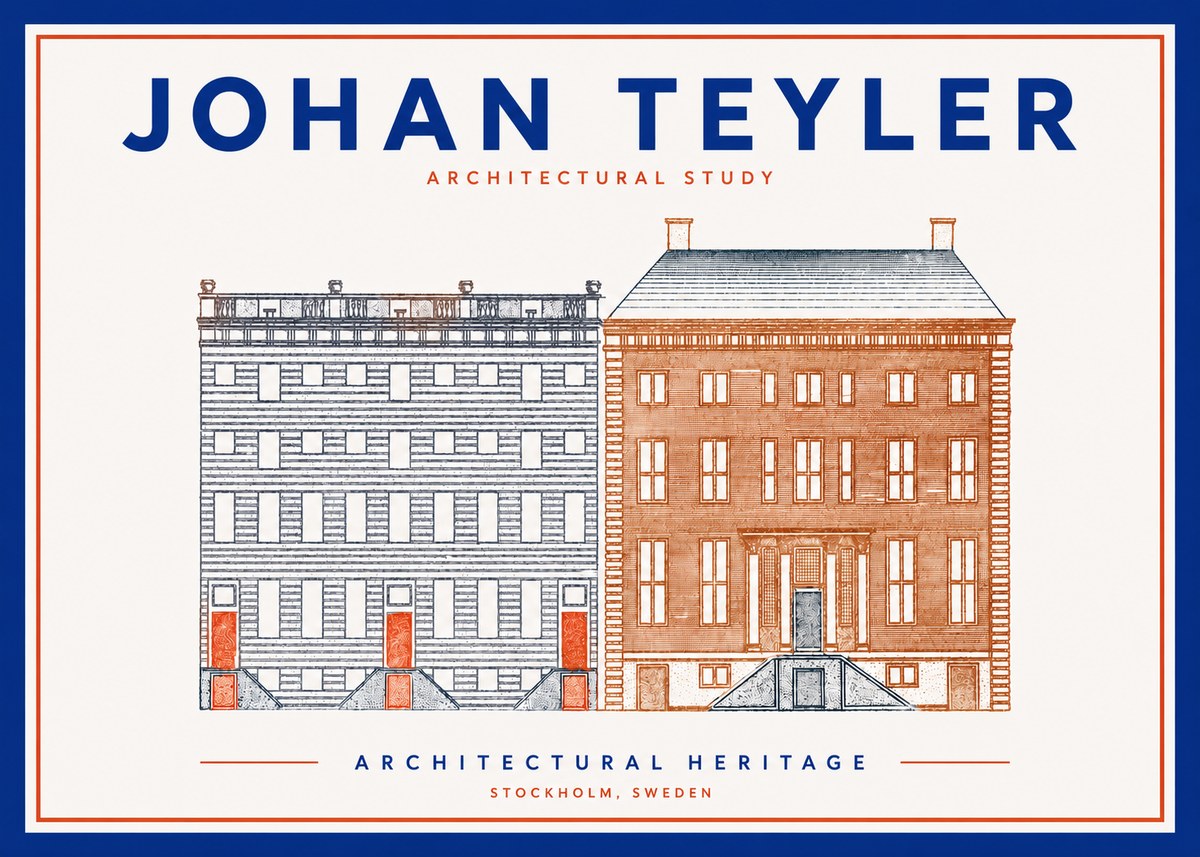 Johan Teyler Two Houses No4 - Affiche