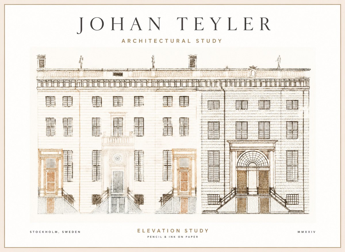 Johan Teyler Elevation Study No1 - Affiche