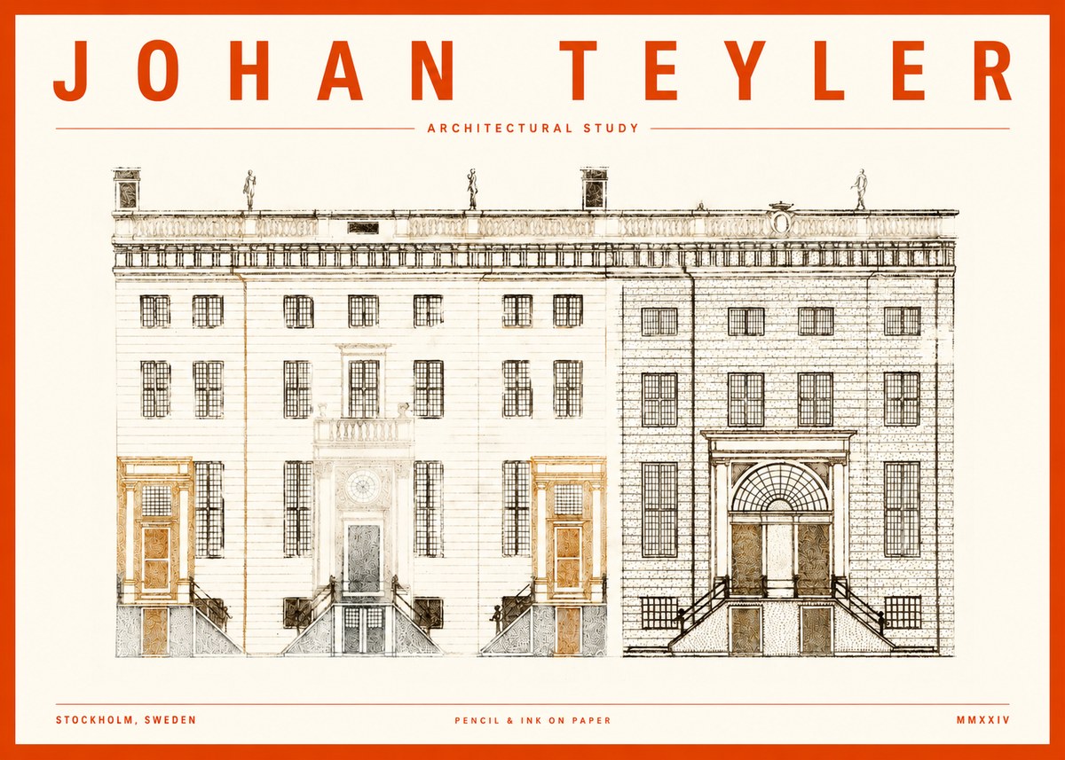 Johan Teyler Elevation Study No2 - Affiche