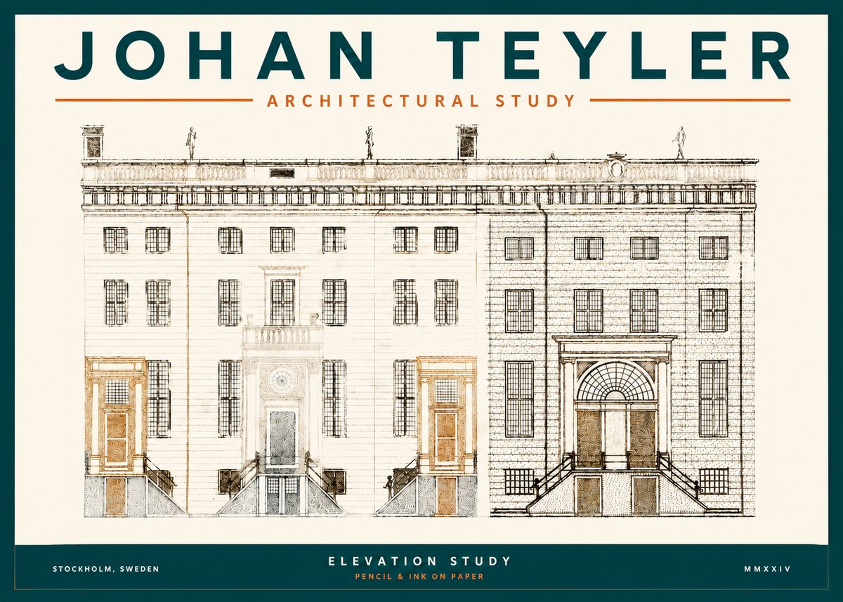 Johan Teyler Elevation Study No3 - Affiche