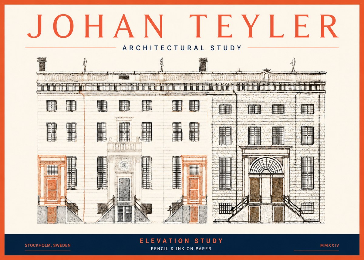 Johan Teyler Elevation Study No5 - Affiche