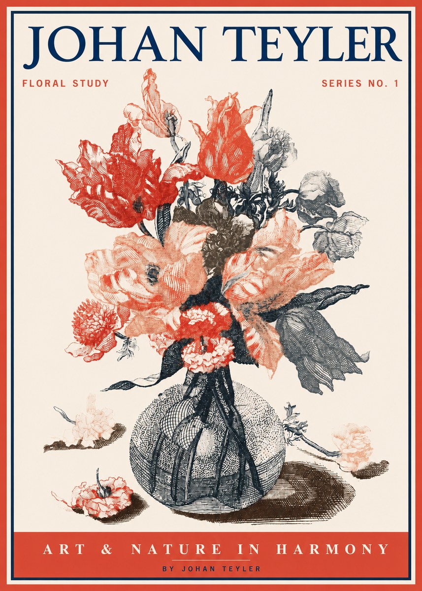 Johan Teyler Botanical Study No. 1 No2 - Affiche