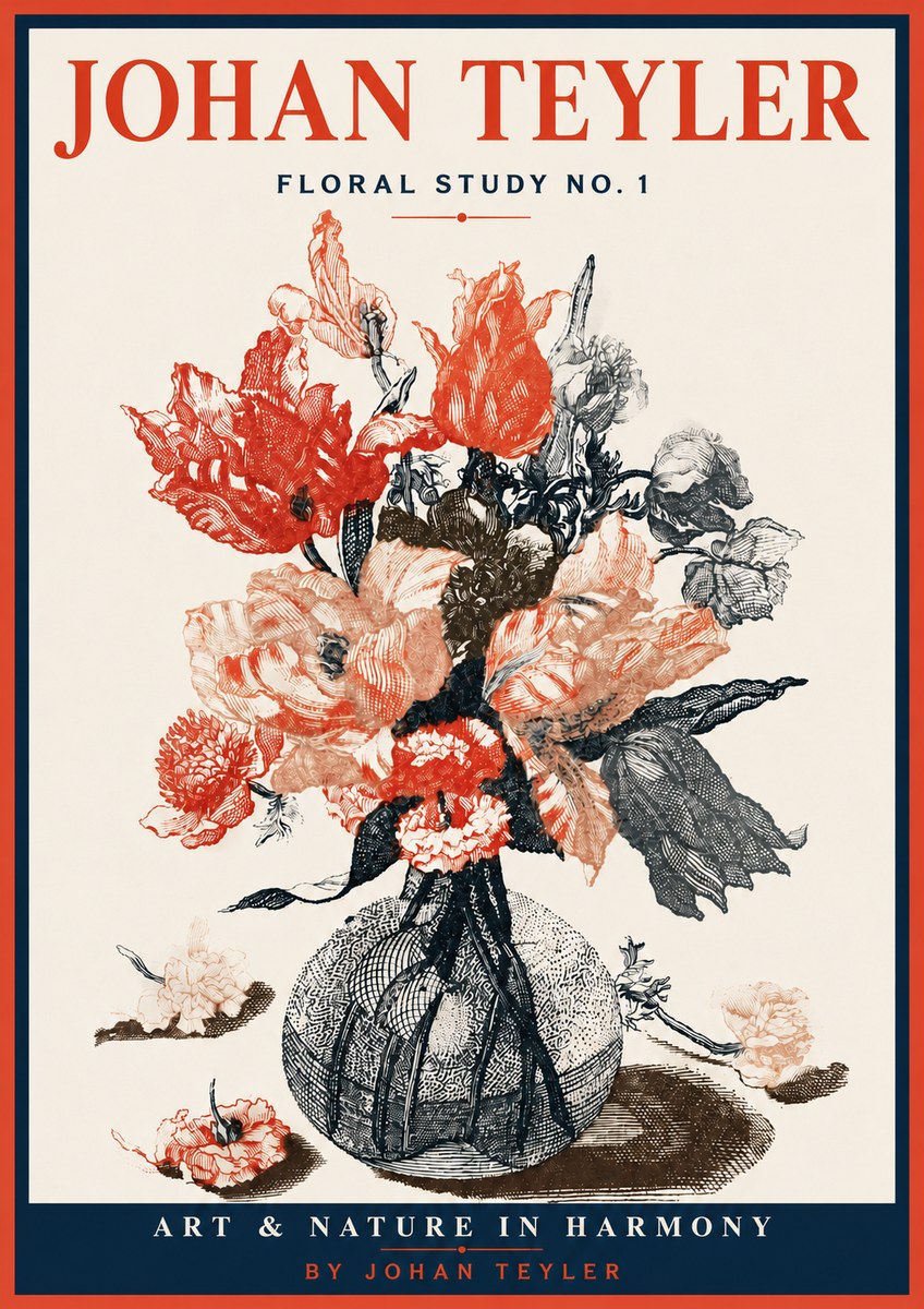 Johan Teyler Botanical Study No. 1 No4 - Affiche