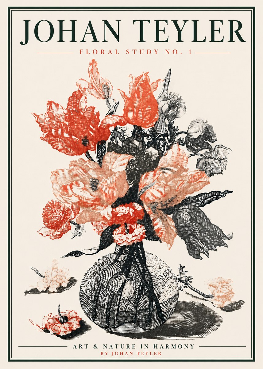 Johan Teyler Botanical Study No. 1 No5 - Affiche