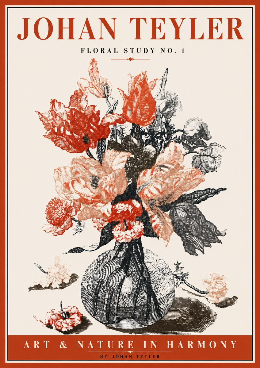 Johan Teyler Botanical Study No. 1 No6 - Affiche