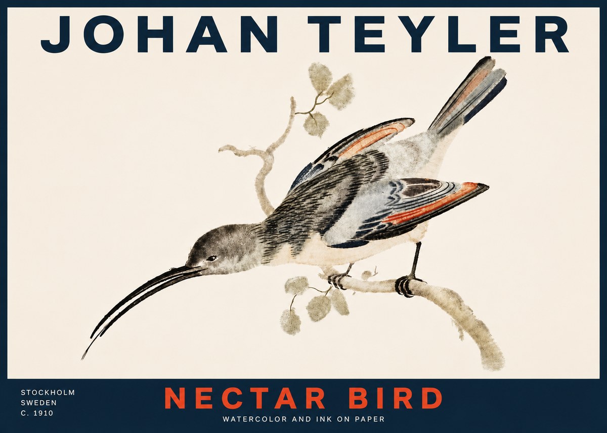 Johan Teyler Nectar Bird No4 - Affiche