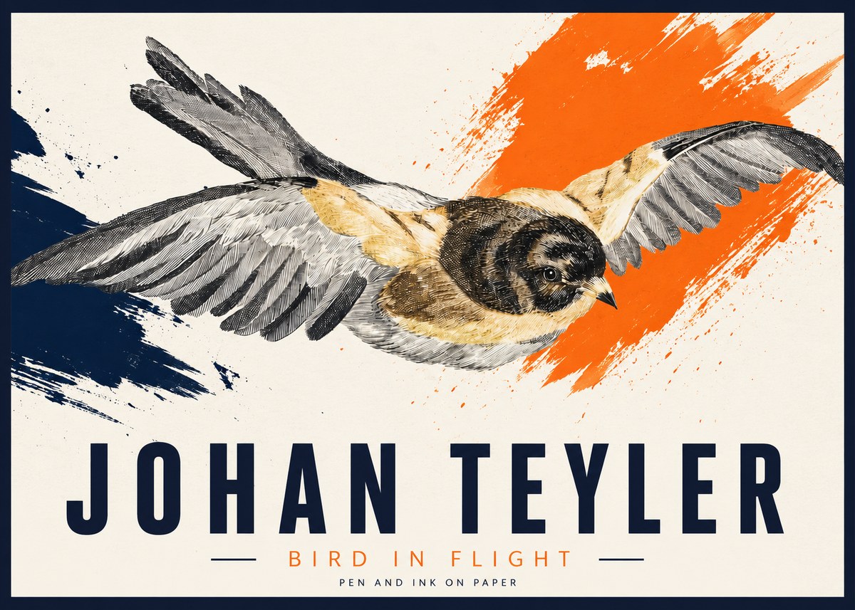 Johan Teyler Bird in Flight I No2 - Affiche