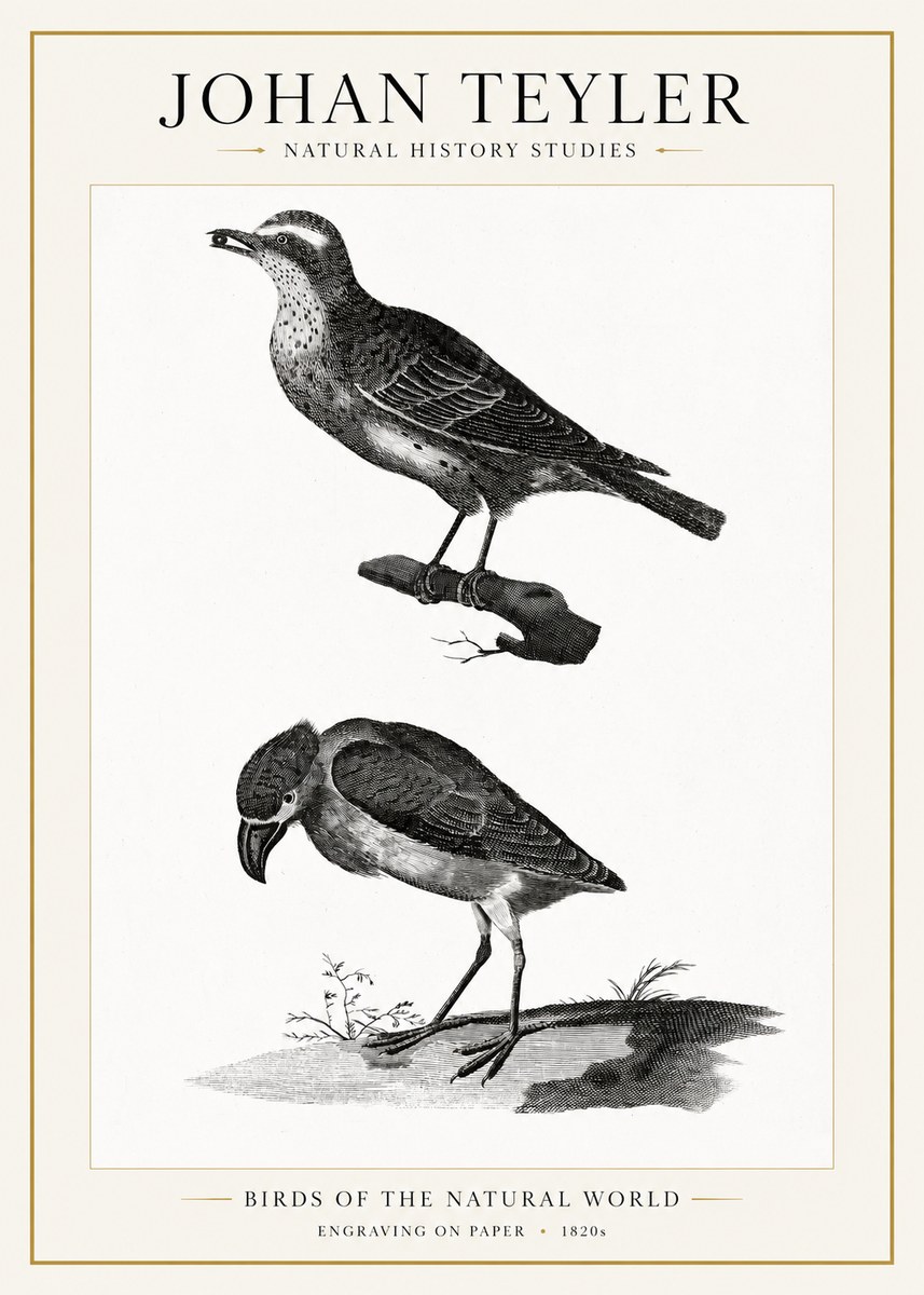 Johan Teyler Birds of the Natural World No1 - Affiche