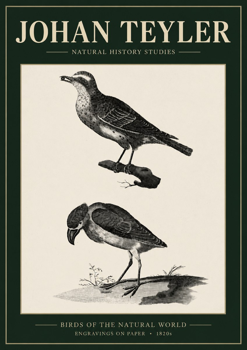 Johan Teyler Birds of the Natural World No3 - Affiche