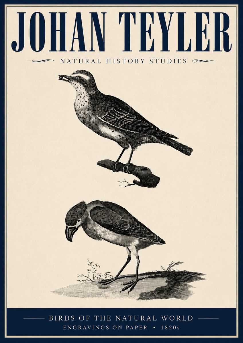 Johan Teyler Birds of the Natural World No5 - Affiche