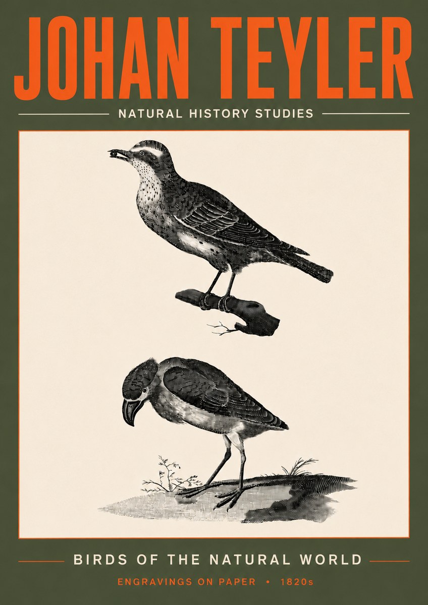 Johan Teyler Birds of the Natural World No6 - Affiche
