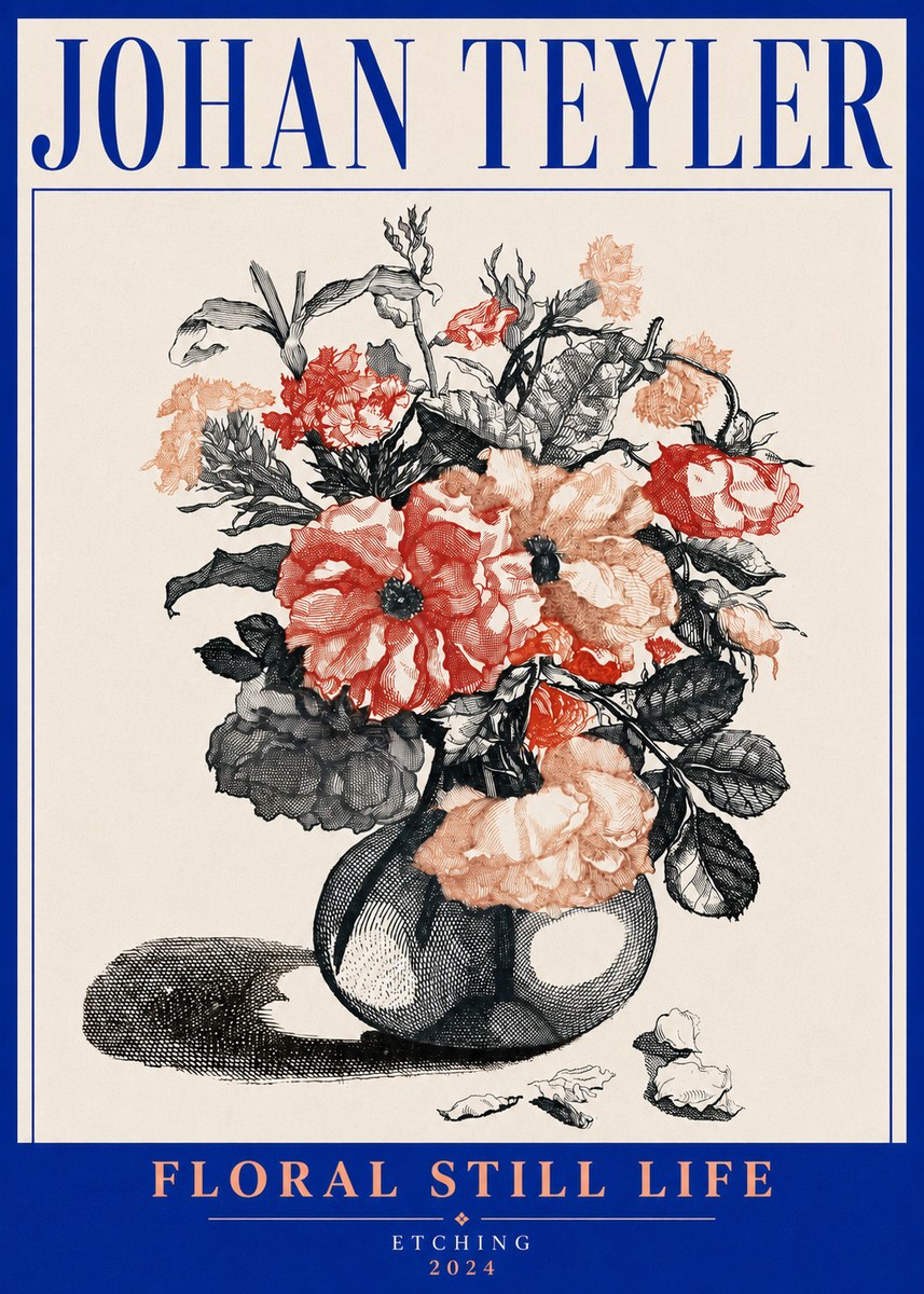 Johan Teyler Floral Still Life I No5 - Affiche